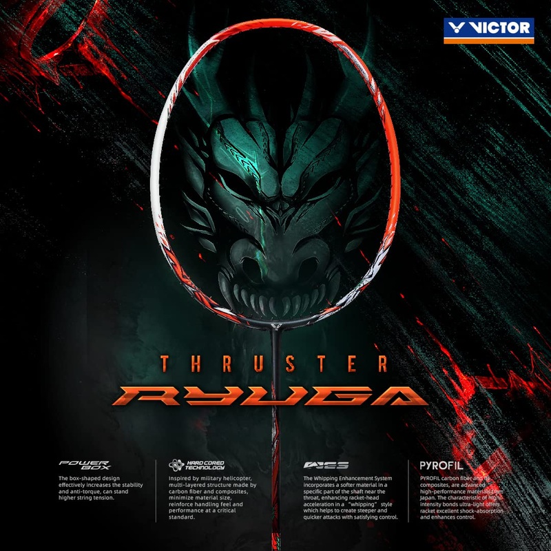 VICTOR Thruster K RYUGA D (TK-Ryuga-D) Power Series G5 Unstrung Professional Badminton Racket
