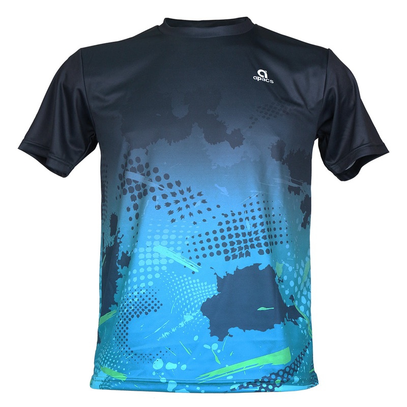 Apacs Dry-Fast T-Shirt (RN10136) – Black/Turquoise