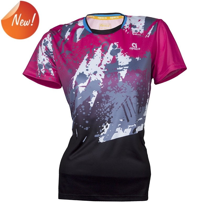 Apacs Ladies Dry-Fast T-Shirt (RN366P) – Pink/Black