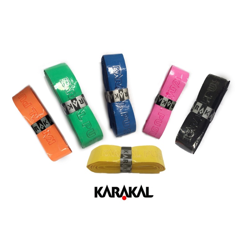 Karakal PU Replacement Grip|Black|White|Yellow|Red|Orange|Purple|Green|Blue