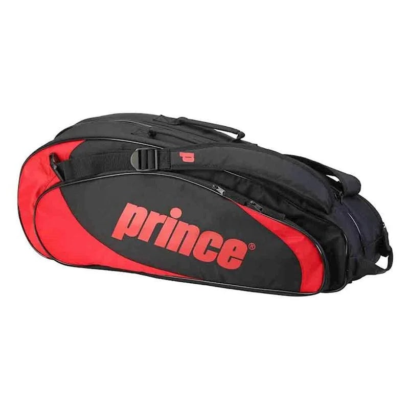 Prince Team 6 Pack Racket Bag|Black/Red|Black/Green
