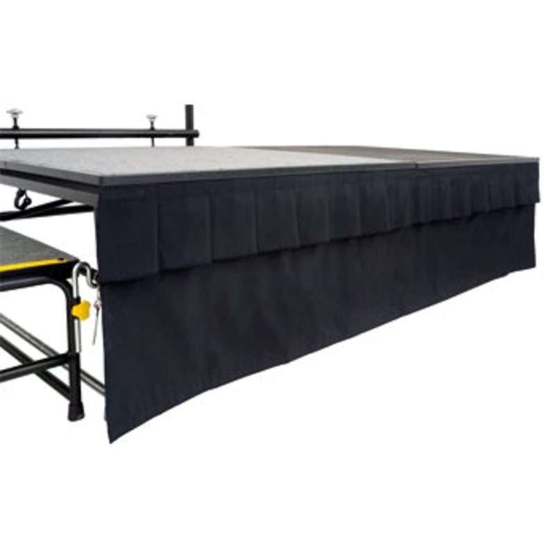 STAGE ACCESSORIES, STAGE SKIRTING, Dual Height, 1220mm, Grey