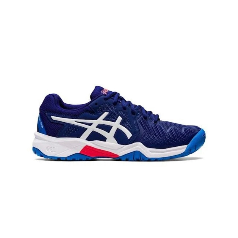 Asics Gel Resolution 8 GS Junior Tennis Shoe Dive Blue / White