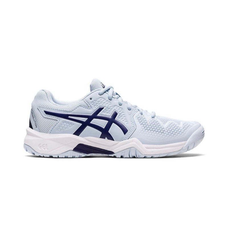 Asics Gel Resolution 8 GS Junior Tennis Shoe Soft Sky / Dive Blue