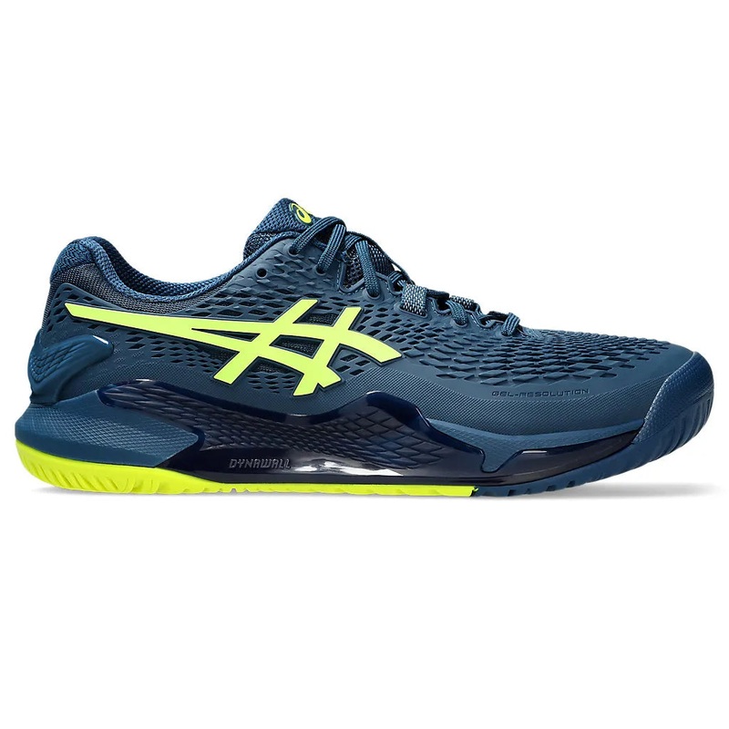 Asics Gel-Resolution 9 (Hardcourt) Wide Mako Blue/Safety Yellow