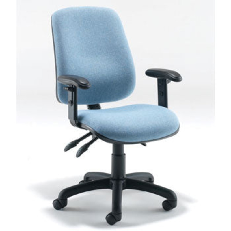 SWIVEL, POSTUREPAEDIC CHAIRS, With Enhanced Lumbar, With Adjustable Arms, Blizzard