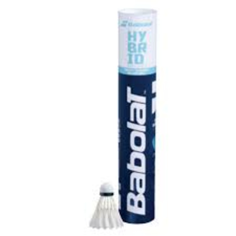 Babolat Hybrid Challenge Badminton Feather Shuttlecocks – Tube of 12