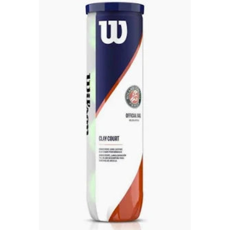 Wilson Roland Garros Clay Court Tennis 4-Ball Can