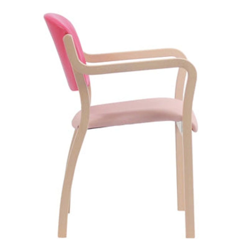 STACKING CHAIRS, With Arms, Red