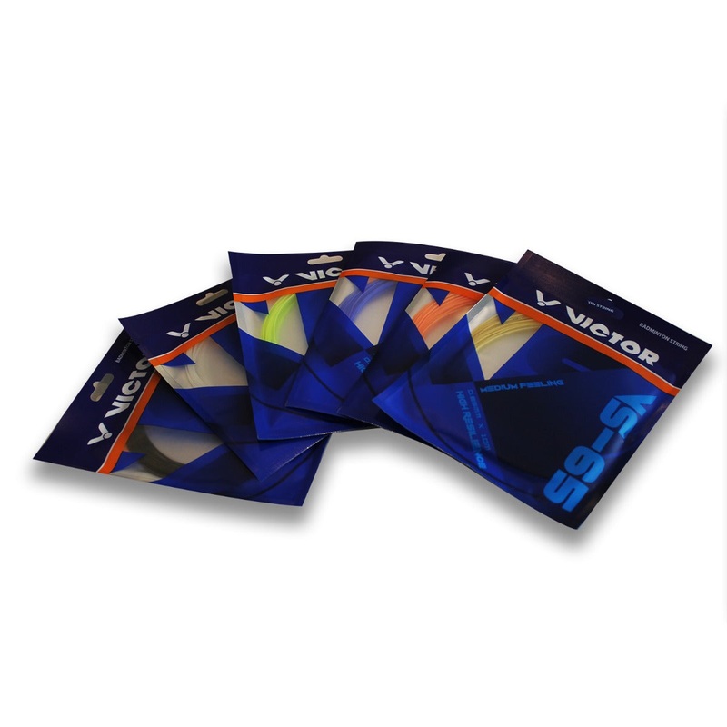 VICTOR VS-65 Medium Feeling High Resilience Badminton String (0.65mmX10m) Pack of 2