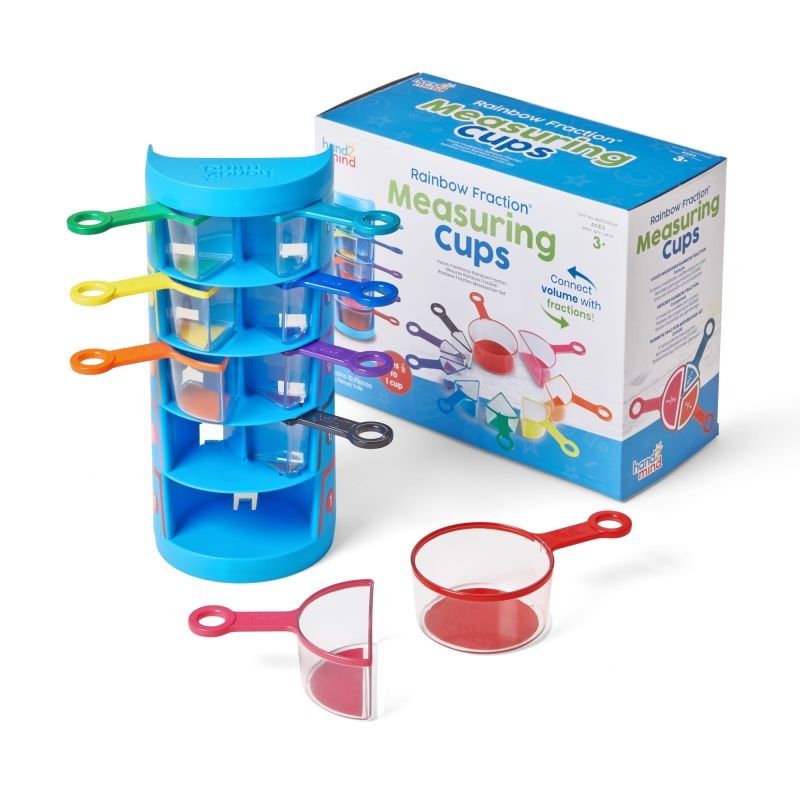 Rainbow Fraction Measuring Cups (Set of 9)