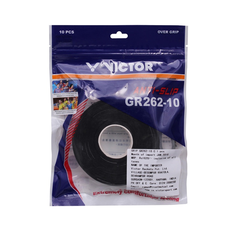 VICTOR Anti Slip Overgrip Extremely Comfortable Feeling (GR-262-10) (Set of 10 pcs)