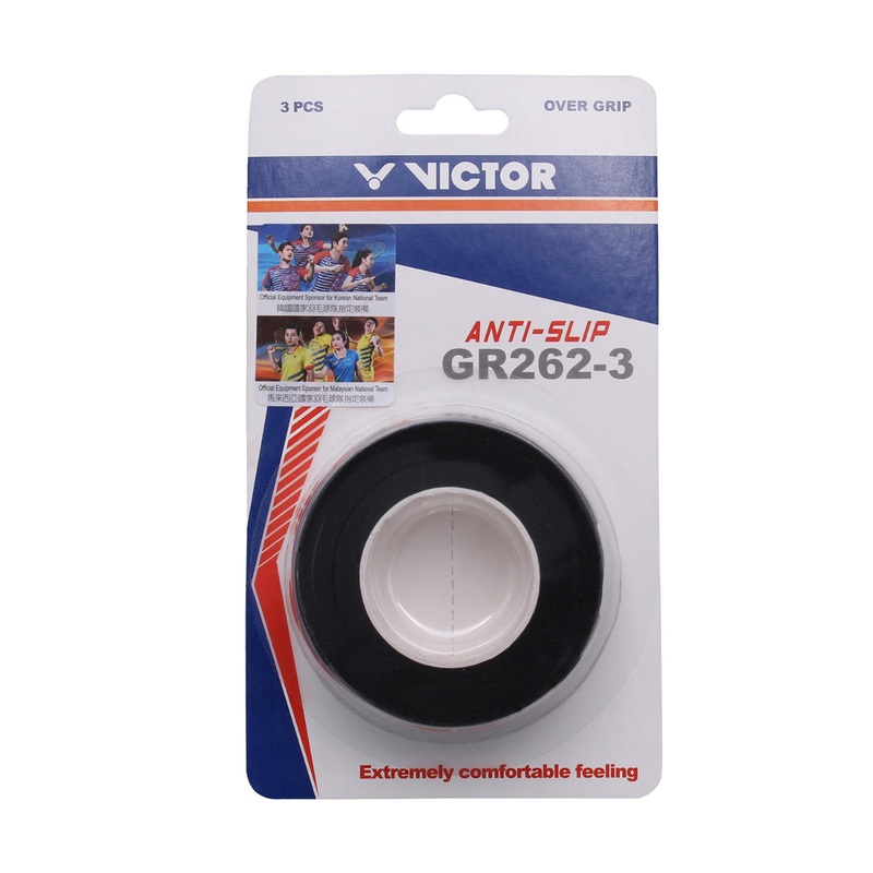 VICTOR Anti Slip Overgrip Extremely Comfortable Feeling (GR-262-3) (Set of 3 pcs) Available in 6 Different Color