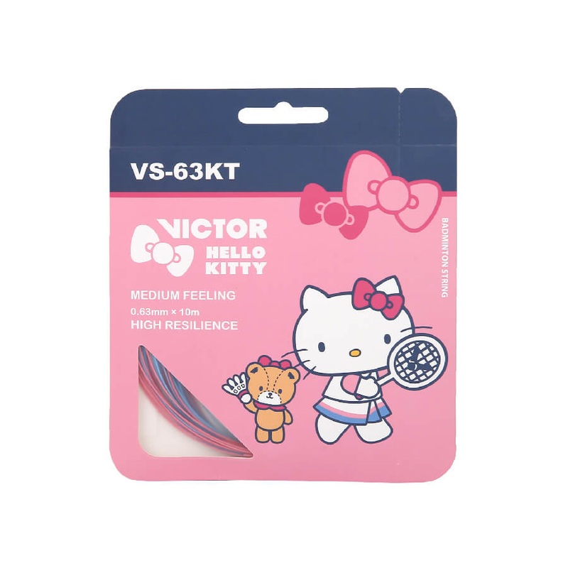 VICTOR X Hello Kitty VS-63KT-IM High Resilience Badminton Racket String- Pack of 2