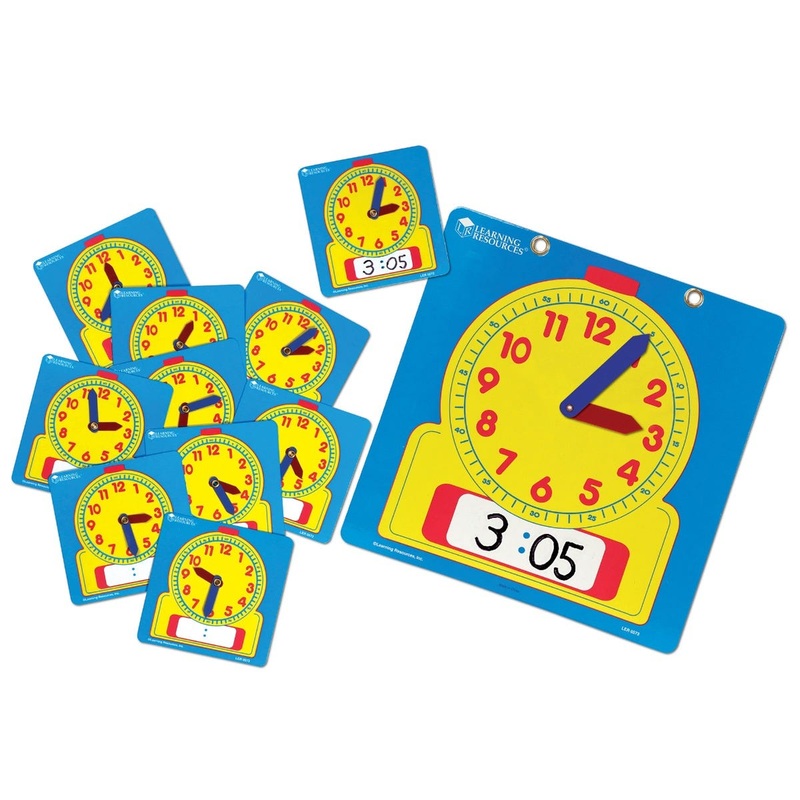 Write & Wipe Classroom Clock Set