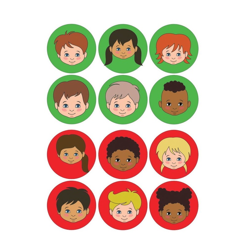 SAFE DISTANCE MARKERS, Without Text, Without text, Set of 12