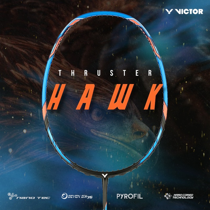 VICTOR Thruster K HAWK (TK-Hawk) Power Series Strung Badminton Racket