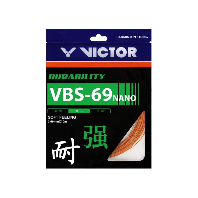 VICTOR VBS-69 NANO (Pack of 2) Soft feeling Durable Badminton Racket String