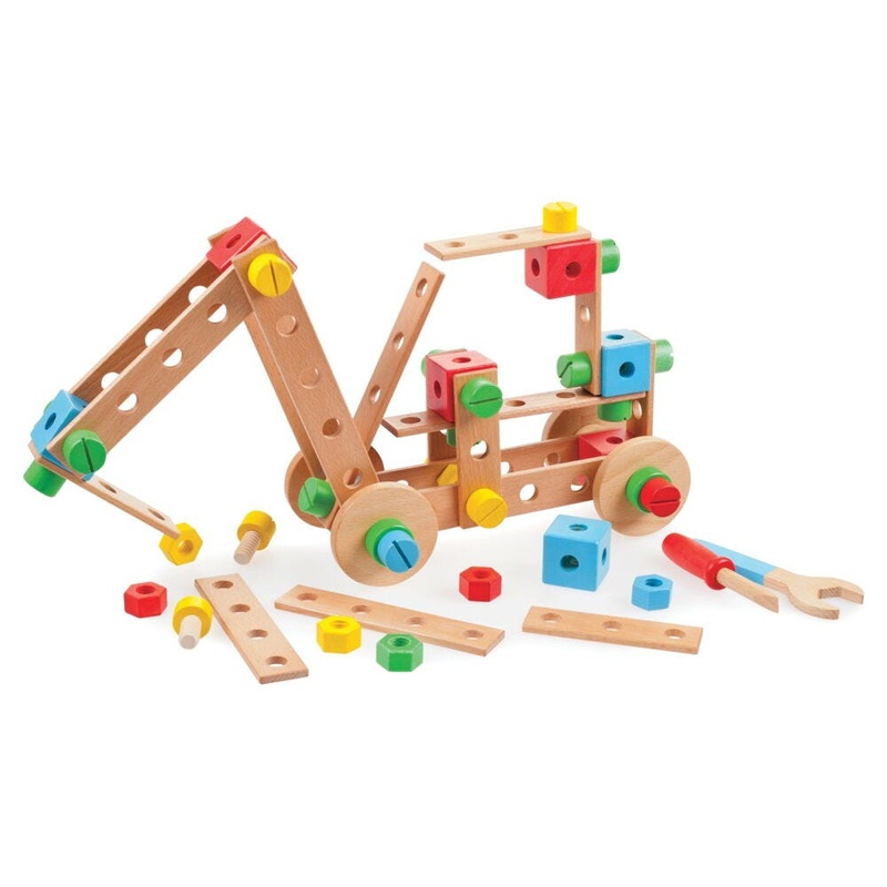 WOODEN CONSTRUCTION SET, Set of 546 pieces