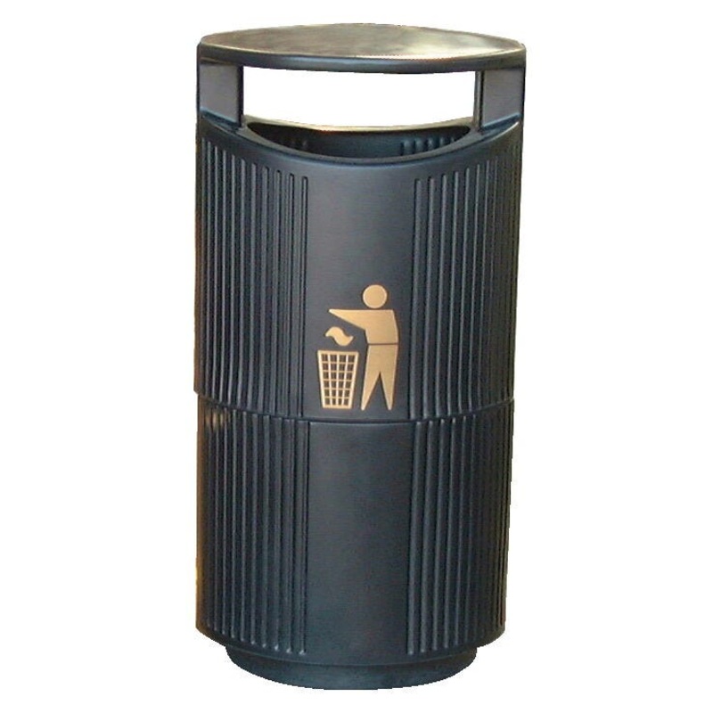EXTERNAL HOODED WASTE BIN, Black, Each
