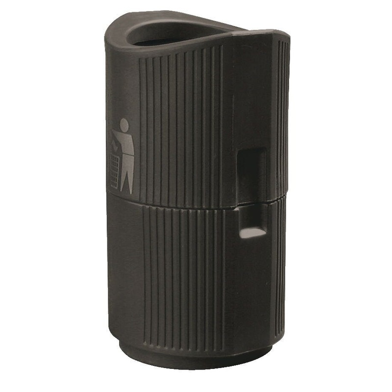 EXTERNAL OPEN TOP BIN, Black, Each