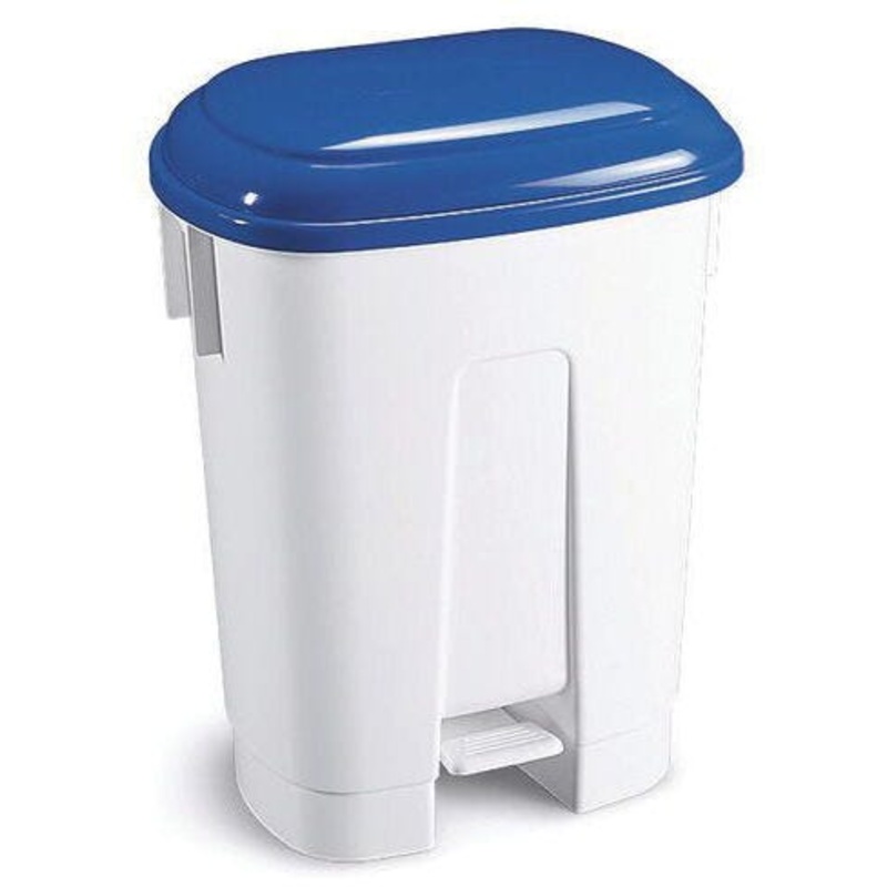 PEDAL BINS WITH COLOURED LIDS, Large, Blue Lid, Each