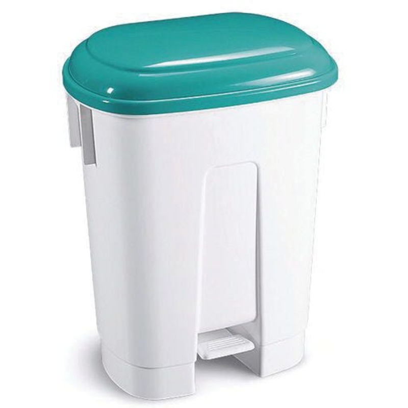 PEDAL BINS WITH COLOURED LIDS, Large, Green Lid, Each