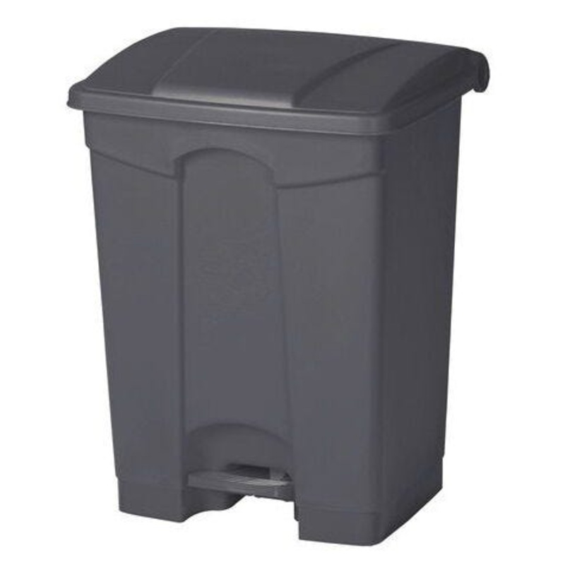 PLASTIC PEDAL BIN, Medium, Grey, Each