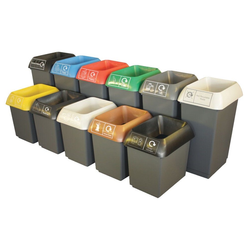 RECYCLING BIN, 50 Litre, Each, Yellow Lid