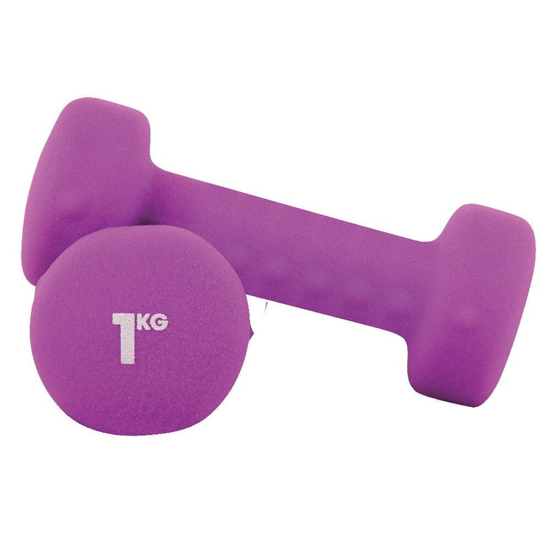 STRENGTH & WEIGHTS, Neoprene Dumbbells, 1kg, Pair