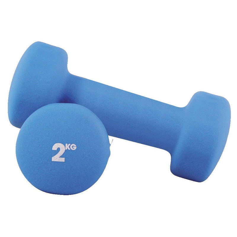 STRENGTH & WEIGHTS, Neoprene Dumbbells, 2kg, Pair