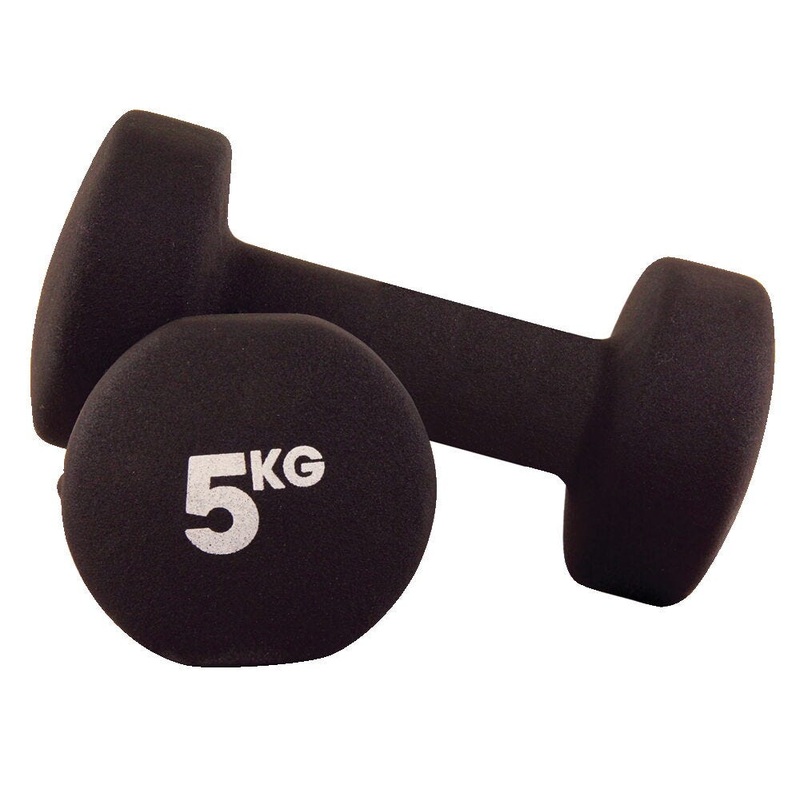 STRENGTH & WEIGHTS, Neoprene Dumbbells, 5kg, Pair