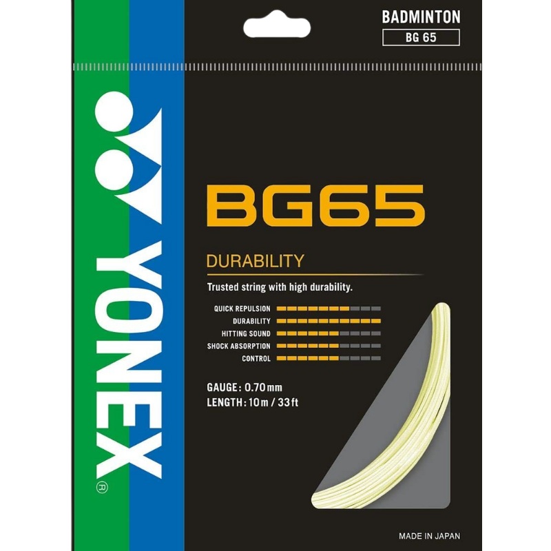 Yonex BG65 Badminton String – 10m Pack