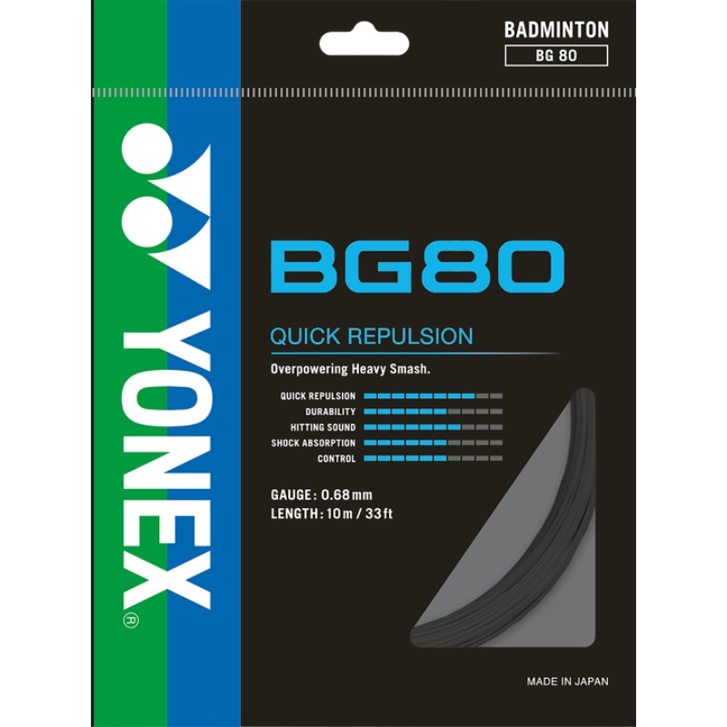 Yonex BG80 Badminton String – 10m Pack