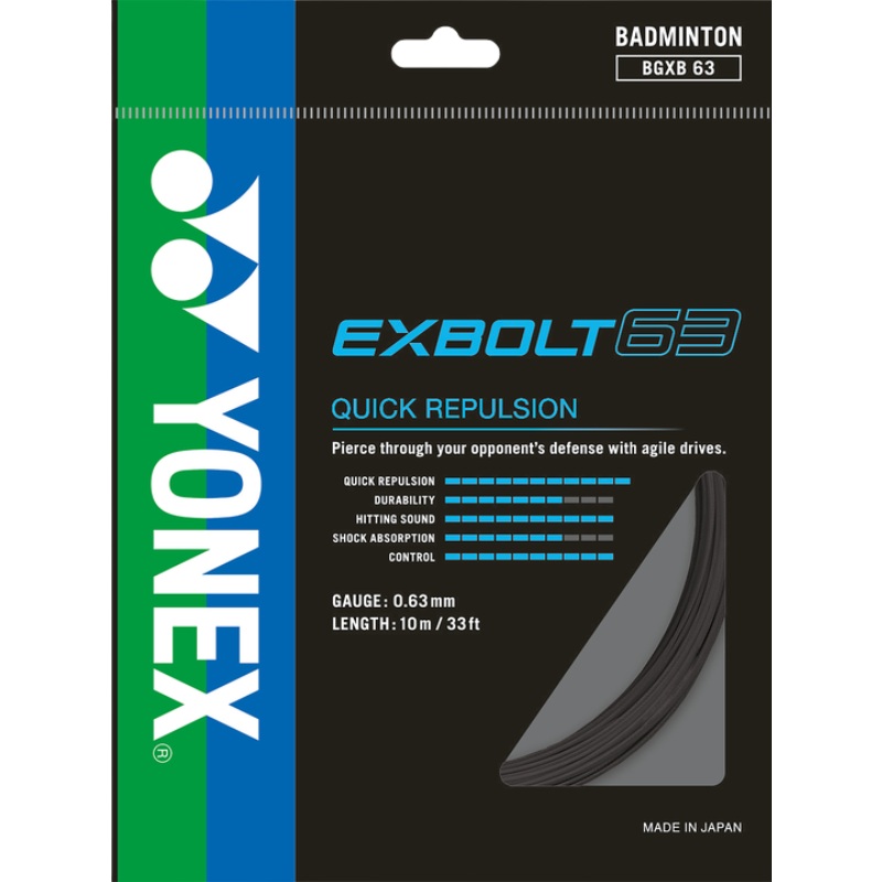 Yonex EXBOLT 63 Badminton String – 10m Pack
