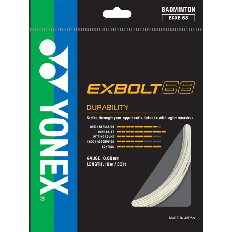 Yonex EXBOLT 68 Badminton String – 10m Pack