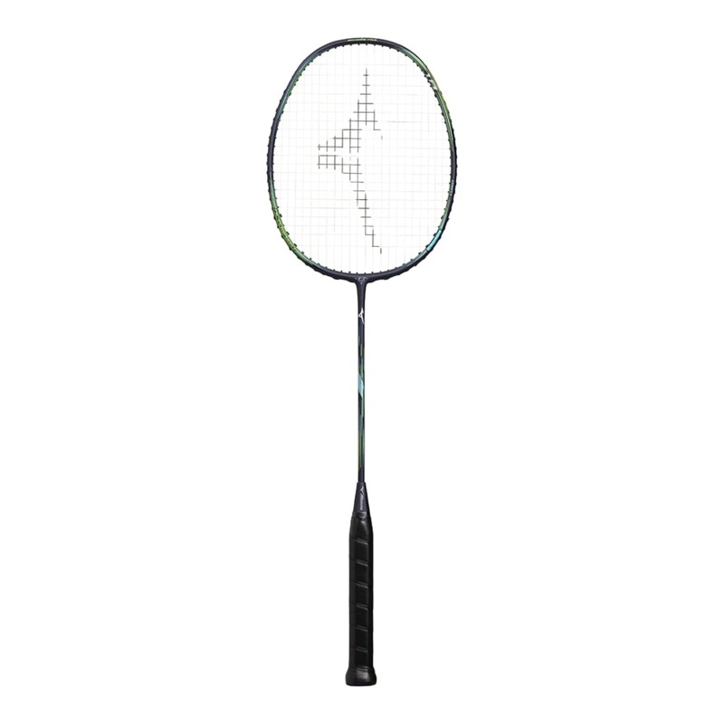 Mizuno Acrospeed 1 Accel Badminton Racket – Black / Metallic Sagebrush Green