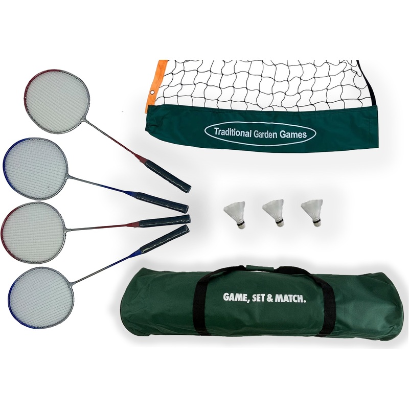 4 Player Badminton Set with 3m Net