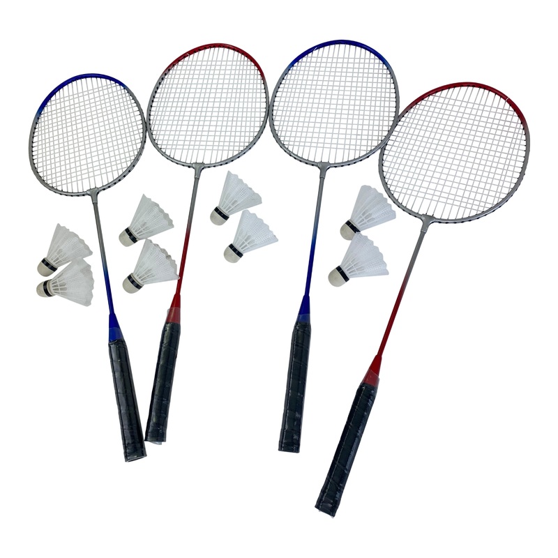 4 Player Badminton with 8 Shuttlecocks