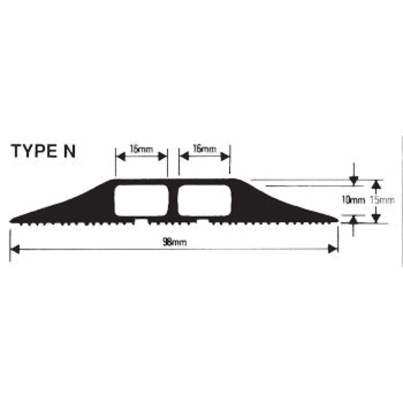 RUBBER CABLE PROTECTOR, Type N, Type N, Each