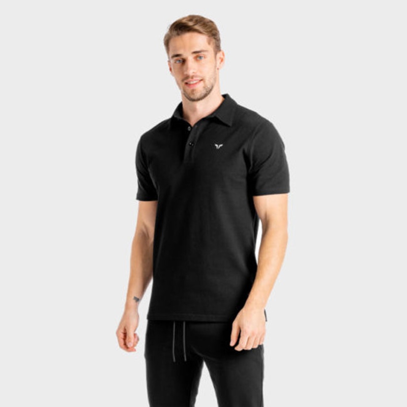 Squat Wolf Mens Polo|BLK|GRY|M|L|XL