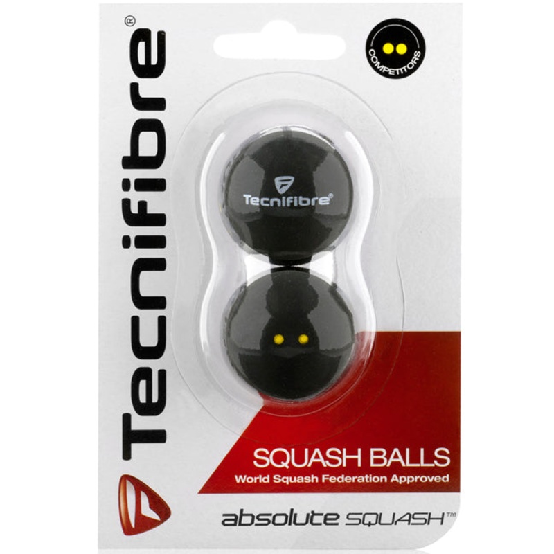 Tecnifibre Squash Ball Double Yellow Dot