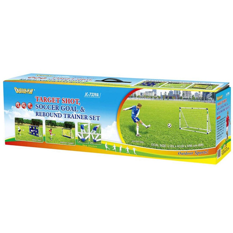Outdoor Play Football Goal 3 in 1 Set