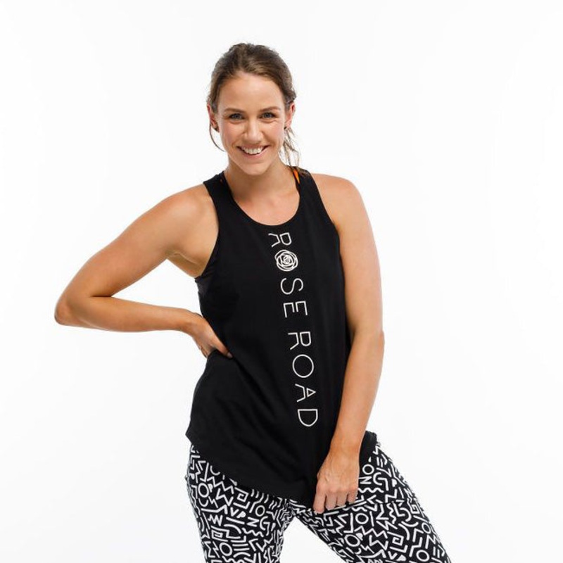 Rose Road Racerback Singlet with logo