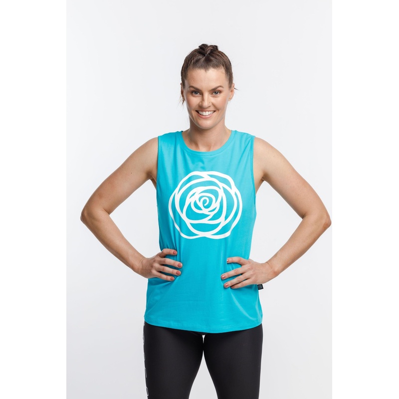 Rose Road Tank with Tonal Rose