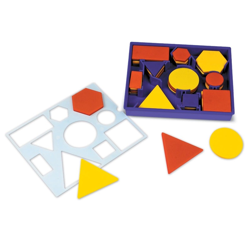 Attribute Blocks In Plastic Storage TrayDesk Set