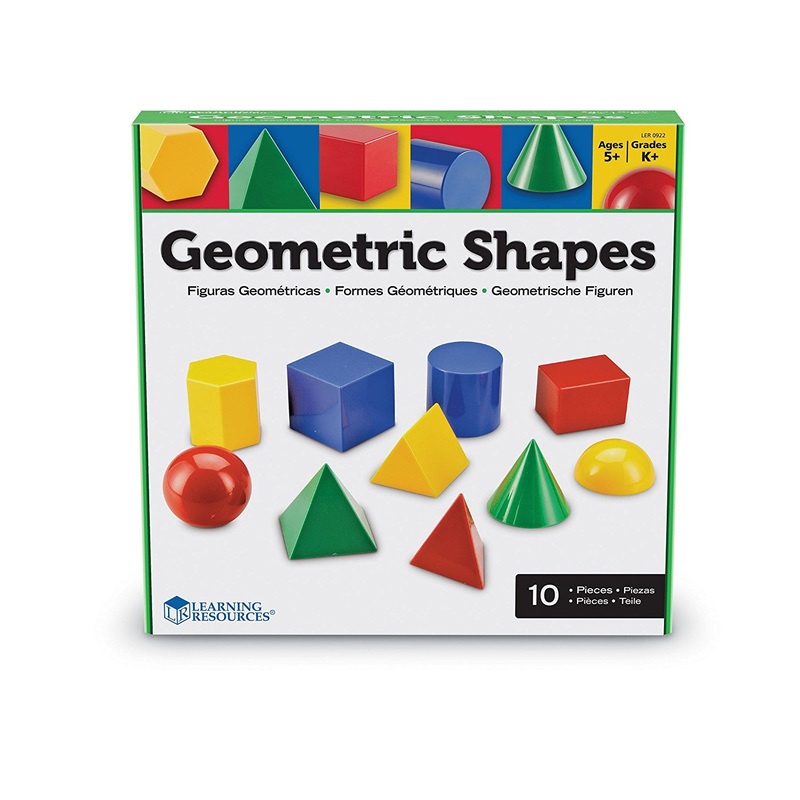 Large Plastic Geometric Shapes, Set of 10