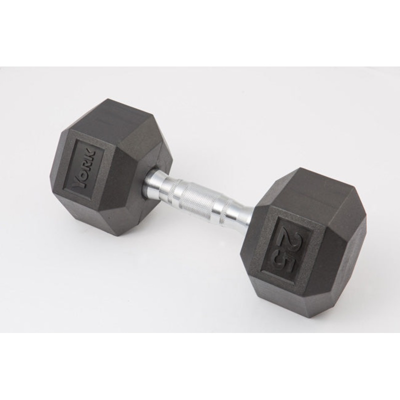 York Hexagonal Rubber Dumbbell 1 kg