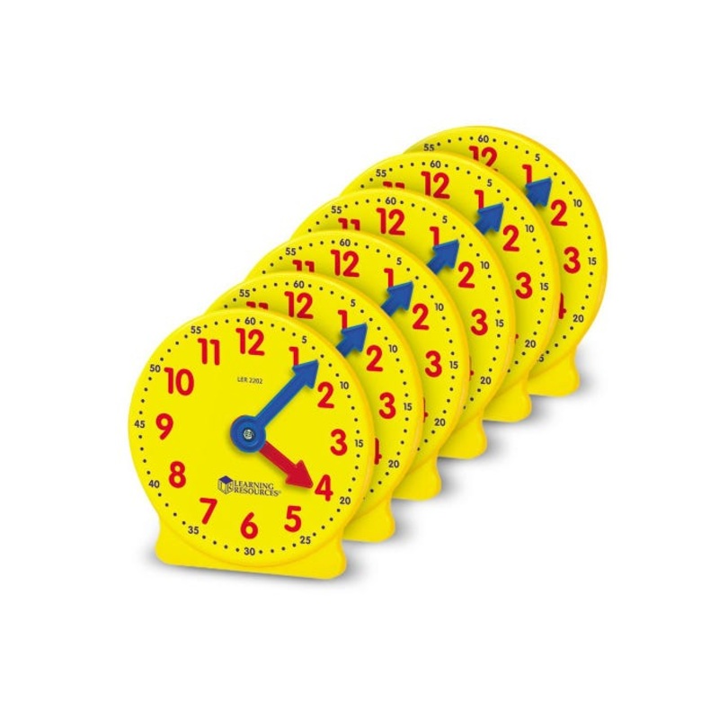 Big Time Geared Mini-Clocks, Set of 6