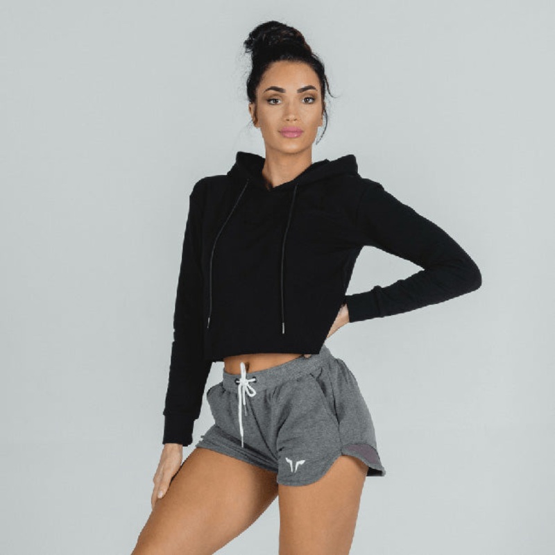 Squat Wolf She-Wolf Crop Hoodie